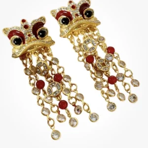 Art Nouveau Earrings - Pearl Victorian Crown Museum Tudor Style Dangle Earrings