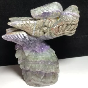 Crystal Dragon Quartz Specimen - Handcarved Healing Stone - 474g - Natural Quartz