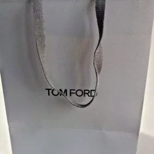 Gift Shopping Bag - Gray Paper with Silver Lettering - 10x8.5x4.75 EMPTY