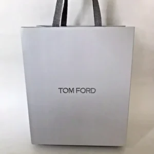 Gift Shopping Bag - Gray Paper with Silver Lettering - 10x8.5x4.75 EMPTY