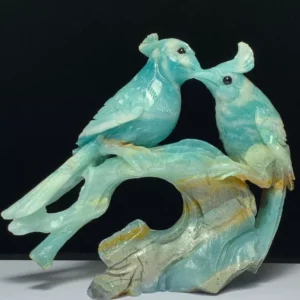 Natural Crystal Quartz Red Bishop Specimen - Hand Carved Boutique Gift