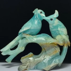 Natural Crystal Quartz Red Bishop Specimen - Hand Carved Boutique Gift