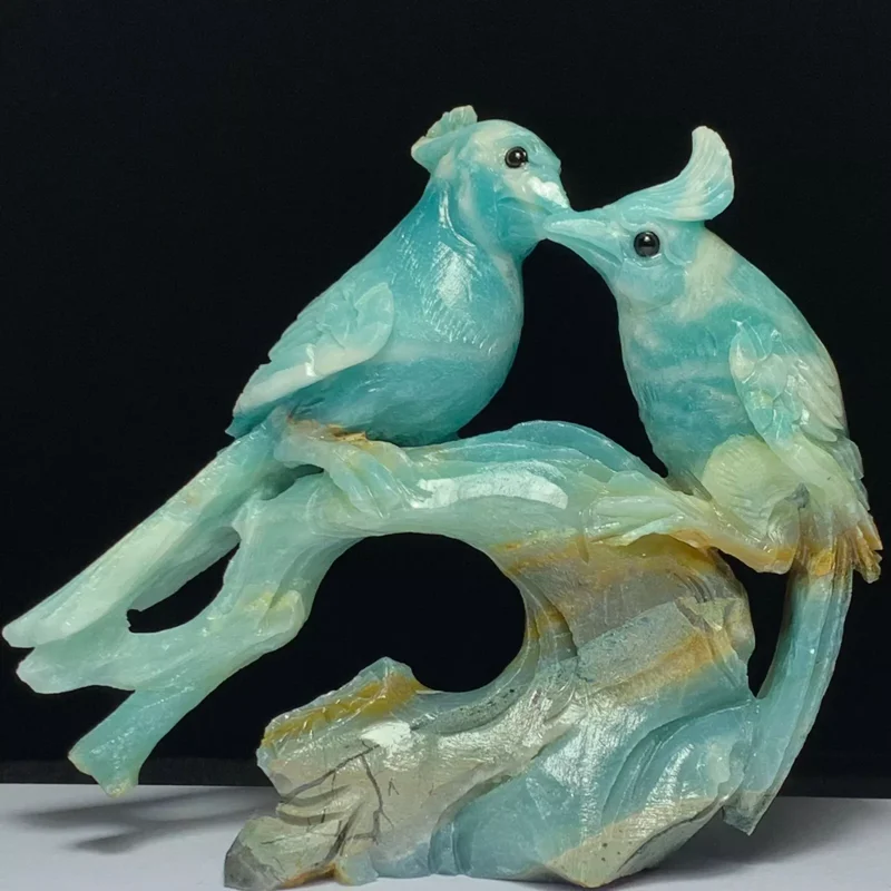 Natural Crystal Quartz Red Bishop Specimen - Hand Carved Boutique Gift