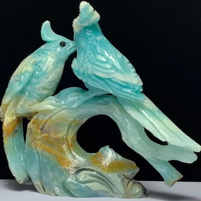 Natural Crystal Quartz Red Bishop Specimen - Hand Carved Boutique Gift