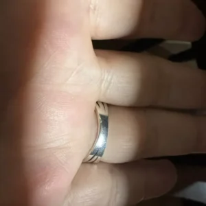 Pearl Ring Size 10, Silver-Gold Two Tone, Bezel Setting, Boho Style