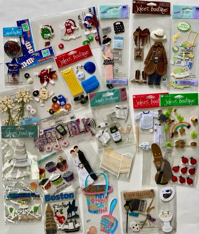 Scrapbooking Sticker - Dimensional Embellishment - Multi-Color Craft Stickers